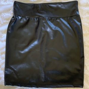 Faux Leather Skirt